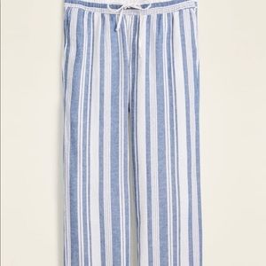 Linen beach blue  pants